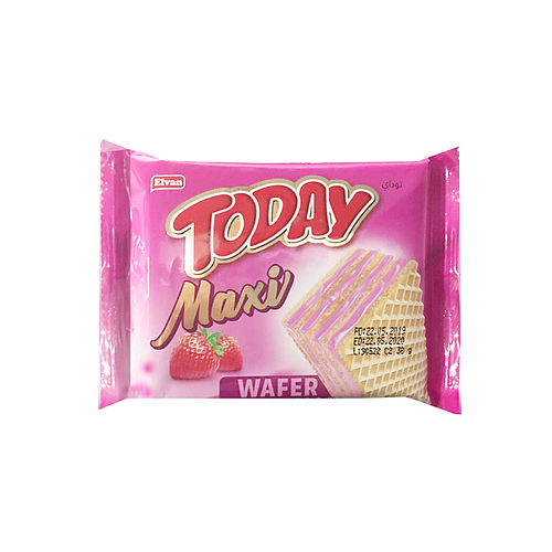 Elvan Today Maxi Strawberry Wafer 38g