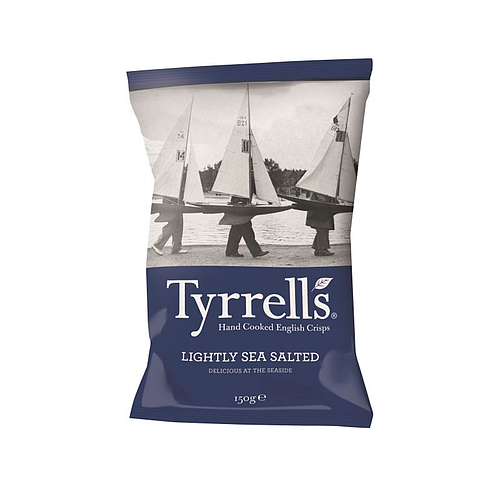 Tyrrells English Crisps Lighted Sea Salt Potato 150g