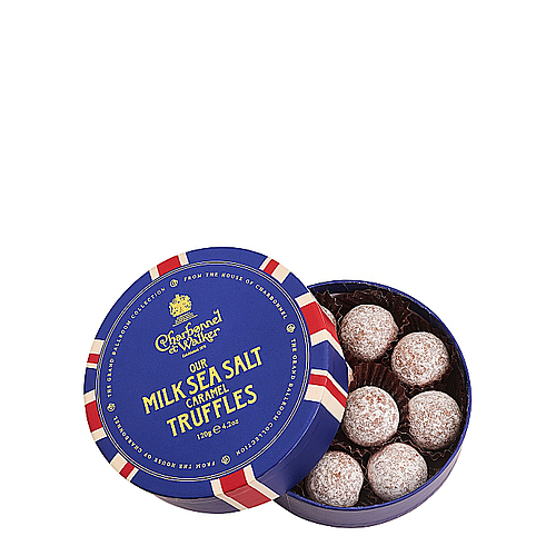 Charbonnel Walker Milk Sea Salt Caramel Truffles Chocolate British flag 120g