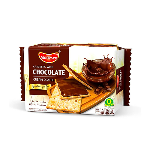 Monesco With Chocolate Crackers Biscuit 120g