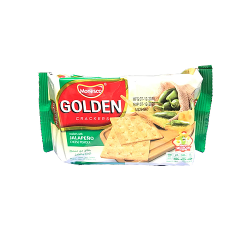 Monesco Golden Jalapeno Crackers Biscuit 135g
