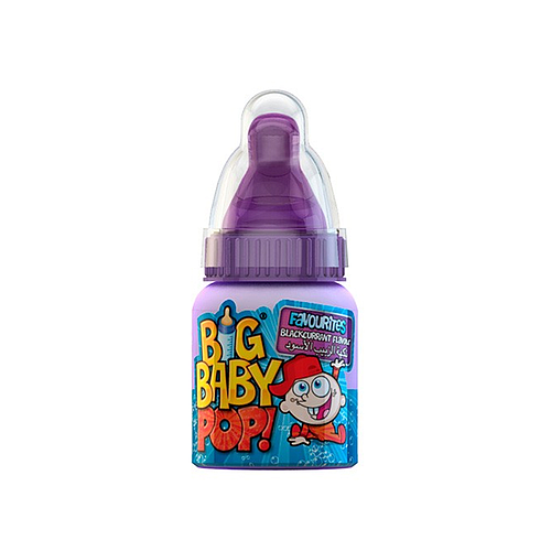 Bazooka Big Baby Pop Blackcurrant Candy 32g