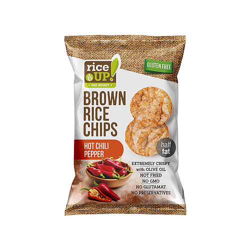 Rice Up Brown Rice Chips With Hot Chili Pepper 25g