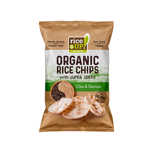 Rice Up Organic Rice Chips Chia & Quinoa 25g