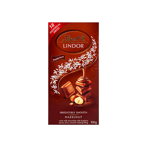 Lindt Lindor Hazelnut Chocolate 100g