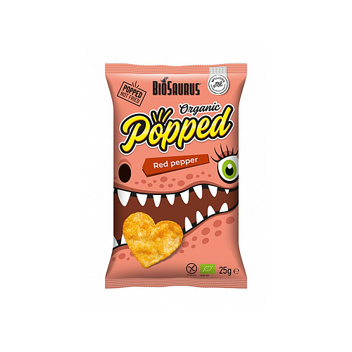 Biosaurus Popped Organic Red Pepper Pufak 25g