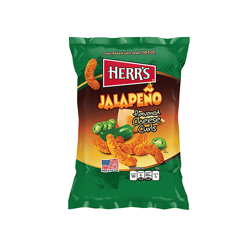 Herr's jalapeno cheese curles Pufak 28.4g
