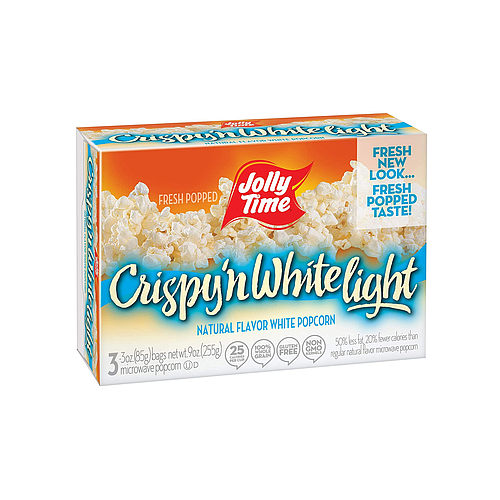 Jolly Time Crispy 'n White Light Microwave Popcorn 255g