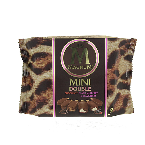 Magnum Ice Cream Mini Double Chocolate Black Mulberry & Blackberry 6x60ml