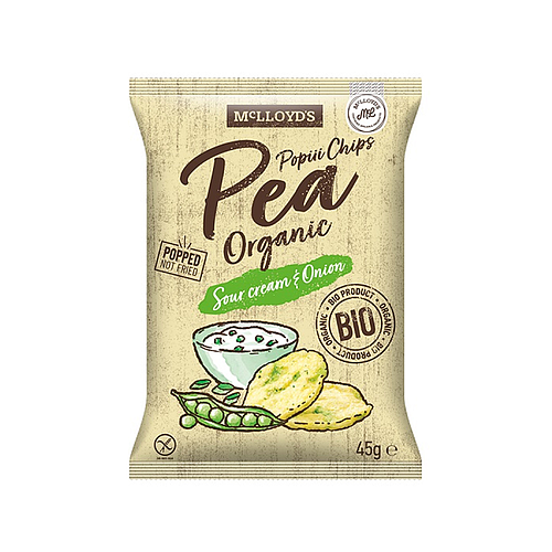 Mc Lloyd's Popiii Chips Pea Organic Sour Cream and Onion 45g 