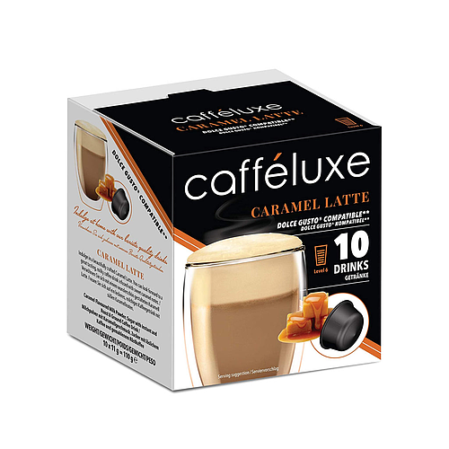 Caffeluxe Caramel Latte Coffee Dolce Gusto 10x11g