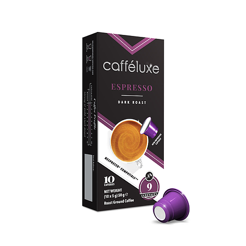 Caffeluxe Espresso Dark Roast Coffee Nespresso 10x5g
