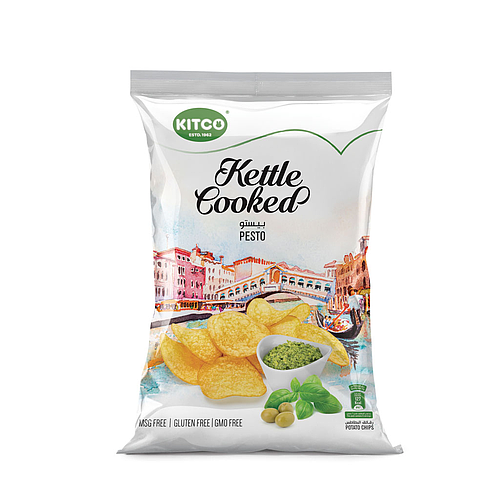Kitco Kettle Cooked Potato Chips With Pesto 150g