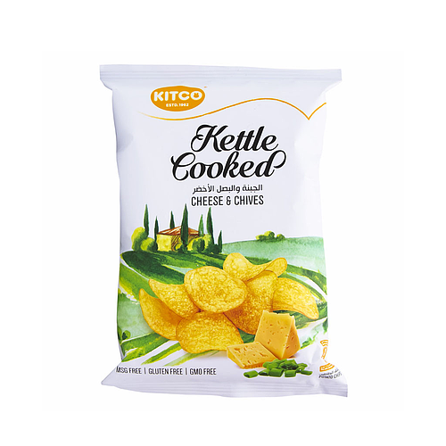 Kitco Kettle Cooked Potato Chips With Cheese & Chives 40g