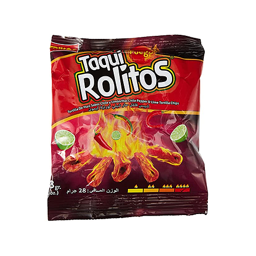 Taqui Rolitos Hot Chips 28g