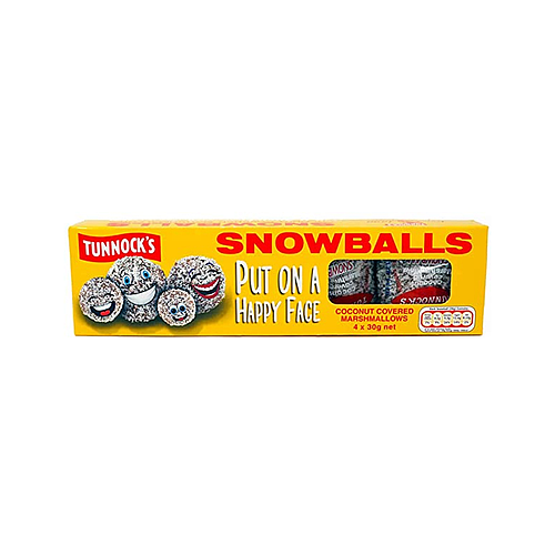 Tunnock's Snowballs Coconut Covered Marshmallows 4x30g