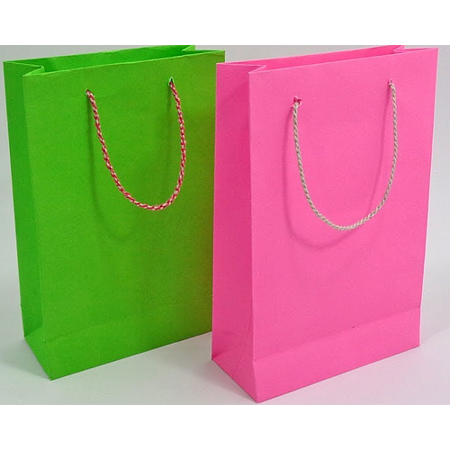 Paper Carry Bags Bright Colors 25x17cm (12pcs)