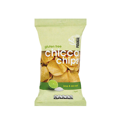 Piranha Chicca Chips Lime & Sea Salt 75g