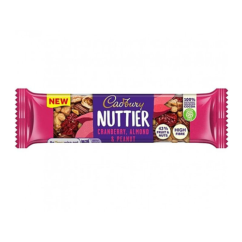 Cadbury Nuttier Cranberry, Almond & Peanut Milk Chocolate Bar 40g
