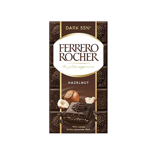 Ferrero Rocher 55% Dark Hazelnut Chocolate U.K 90gm