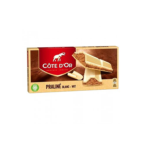 Cote D'Or Praline Blanc White Chocolate Bar 200gm