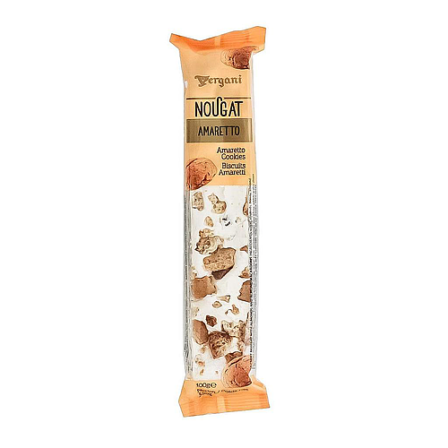Vergani Soft Nougat With Almonds & Amaretto Cookies Bar 100gm