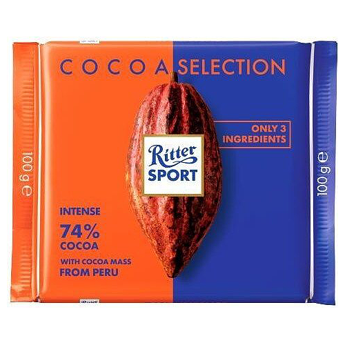 Ritter Sport Dark Chocolate 74% Intense 100gm