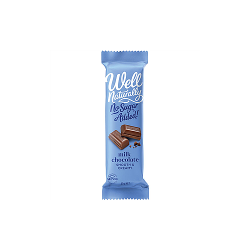 Well Naturally No Sugar Added Milk Chocolate Smooth & Creamy  45g