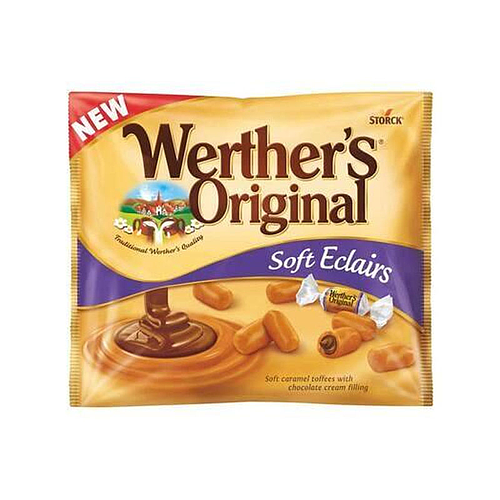 Werther's Original Soft Eclairs Caramel Chocolate Cream Toffee 500gm