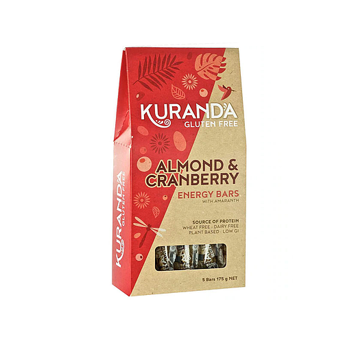 Kuranda Almond & Cranberry Energy Bars 5x35gm