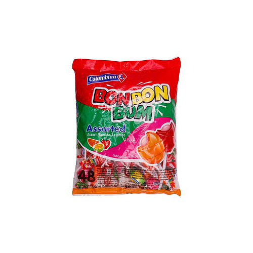 Colombina Bon Bon Bum Assorted Lollipops Gum (48pcs) 816g
