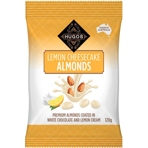 Hugos Lemon Cheesecake Almonds White Chocolate 120g
