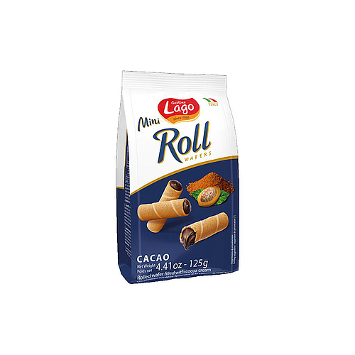 Lago Poker Wafer Mini Roll Filled With Cocoa Cream 125g
