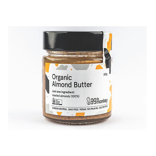 99th Monkey Organic Almond Butter 200g