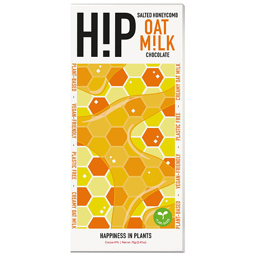 Hip Salted Honeycomb Oat Milk Chocolate 70g