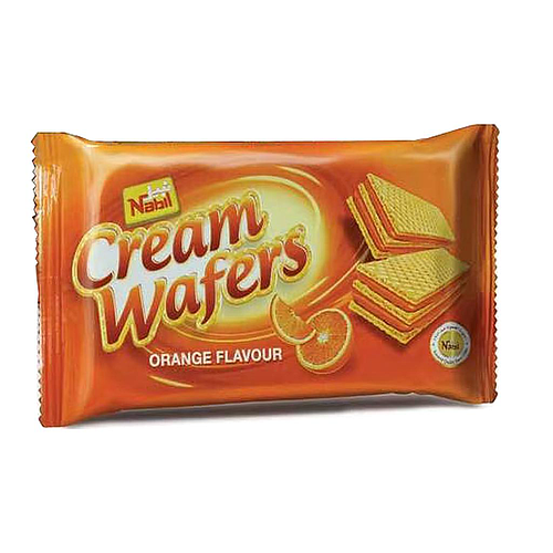 Nabil Cream Wafers Orange 76g