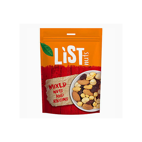 List Mixed Nuts And Raisins 150g
