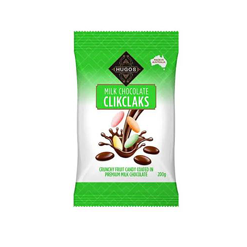 Hugos Milk Chocolate Clikclaks 200g