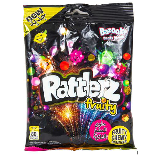 Bazooka Rattlerz Fruity Chew Candies 3x180g