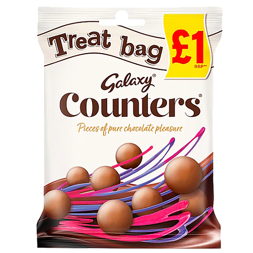 GALAXY COUNTERS CHOCOLATE £1.25RRP 78G