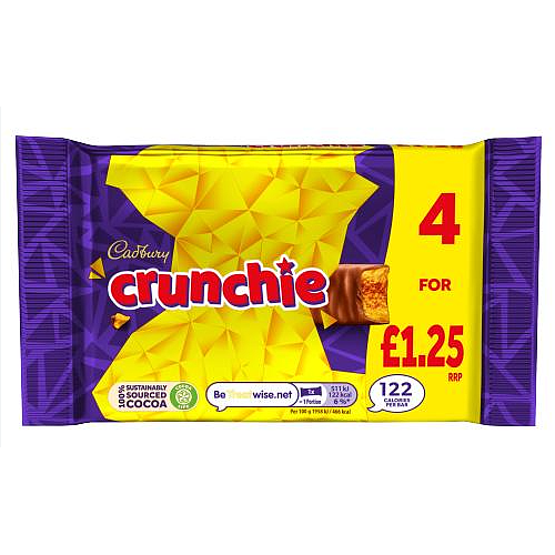CADBURY CRUNCHIE CHOCOLATE 4x26.1G