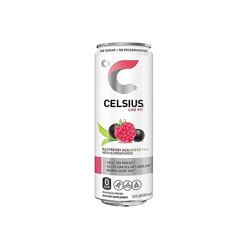 Celsius Raspberry Acai Green Tea Non Corbonated Drink 355 ml
