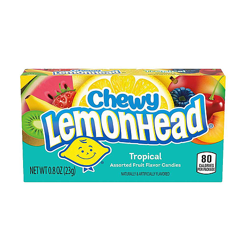 Lemonhead Chewy Candy Tropical Assorted Fruit Flavor 23 g