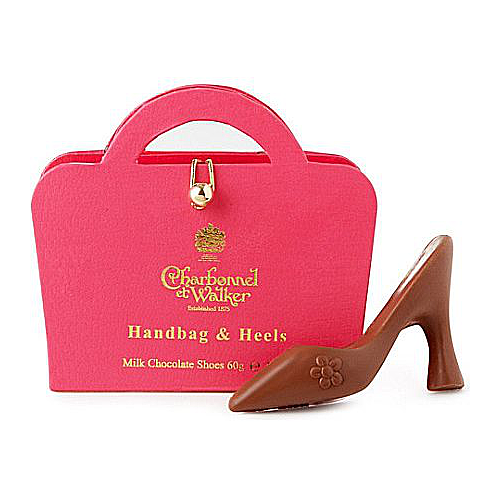 Charbonnel Pink Handbag Milk Choc Shoes 60G