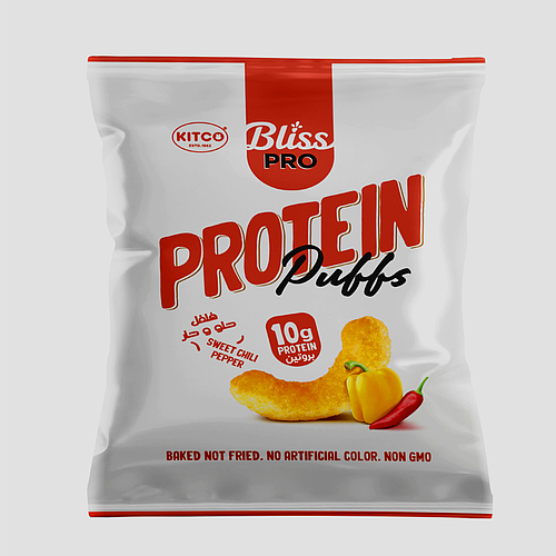 Kitco Bliss Sweet Chili Pepper Protein Puffs 50g